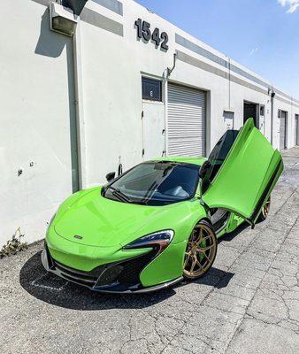 The green machine after full front end clear bra, paint correction, & ceramic application!