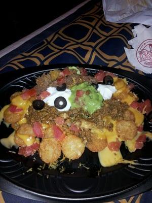 Some crazy tater tot deliciousness del grande something. Taco Johns, Kearney. Yum!