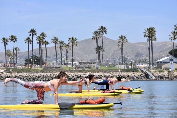 Photo from my first class after Yogaqua reopened from the stay-at-home orders, in the Ventura location.