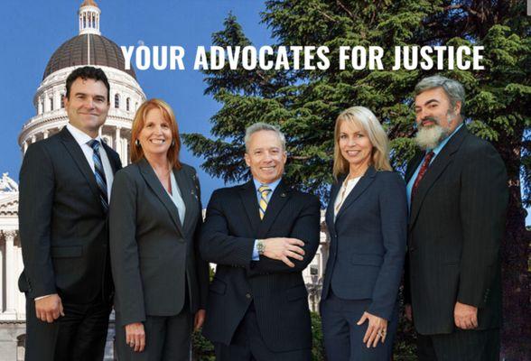 Left to Right: Justin O. Milligan; Former State Senator, Noreen Evans, Appellate Specialist; Michael A. Fiumara, Owner & Managing Partner...