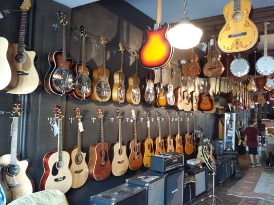 Acoustic guitar wall