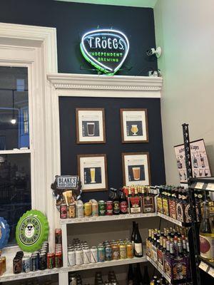 Display inside Rieker Bottle Works for Troegs Independent Brewery in Hershey, PA.