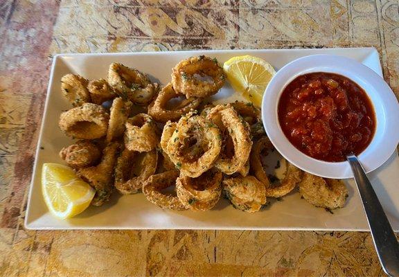 Calamari appetizer very tender and tasty