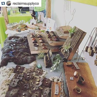 Reclaim Supply Co, a HBG Flea veteran vendor, makes beautiful, nature inspired and sourced jewelry.