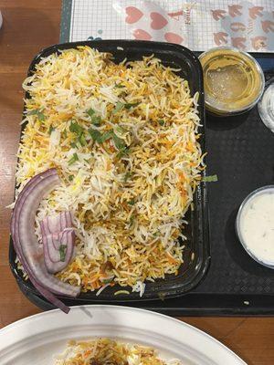 Chicken 65 biryani