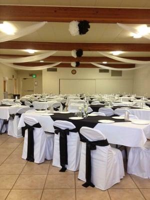 Dining hall at the Woodland Masonic Lodge