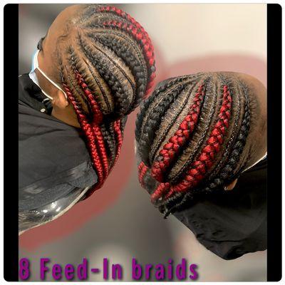 Feedin method cornrow braids