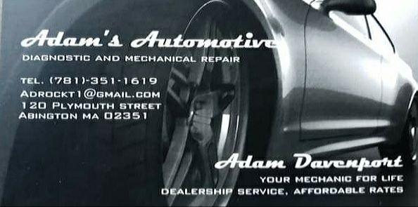 Adam's Automotive contact info.