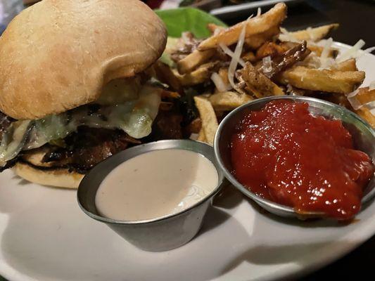 Brisket Sandwich & Truffle Fries