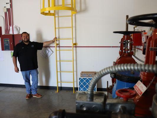 Backflow testing done right. Our inspector Pete Rodriguez is here to make sure all is in working order.