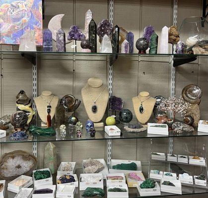 Our crystals and fossils are selected from different gem and mineral shows across the country.