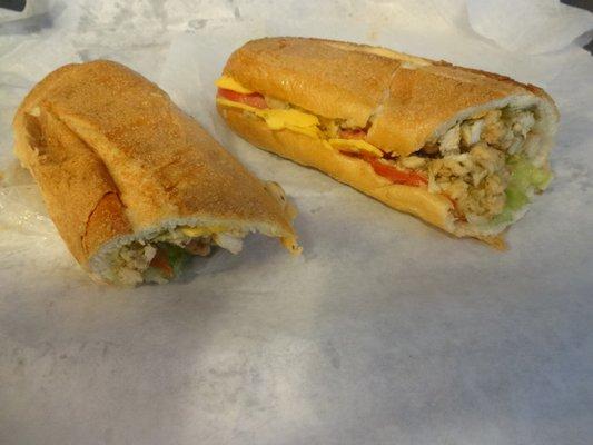 Chicken grinder (VERY tasty), at Citgo in New Hartford, CT.