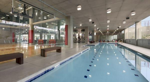 Indoor lap pool.