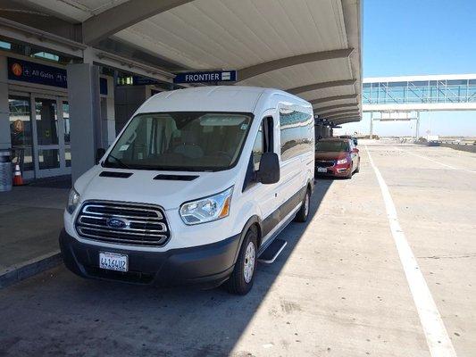 Ford Transit Passenger Van Mid Roof 
 Picking up passengers fro Sacramento International Airport  to Napa Valley