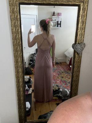 After receiving the altered dress, look at the way it pulls in to the zipper.