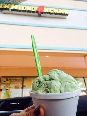 Pistachio ice cream... It's beyond delicious!!