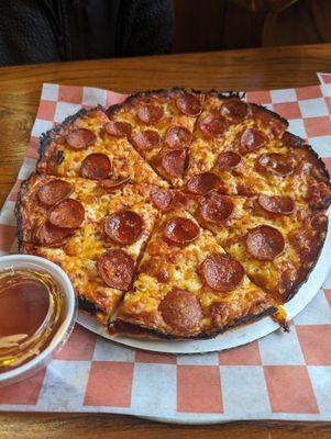 Pepperoni with mild hot honey