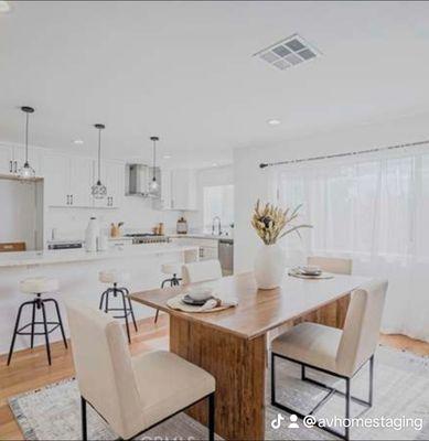 Staged family room