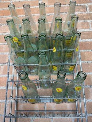 Bottles outside on patio