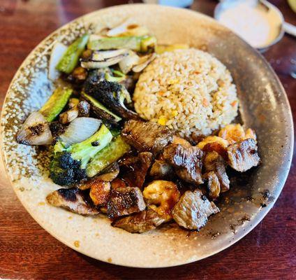 Hibachi steak and shrimp