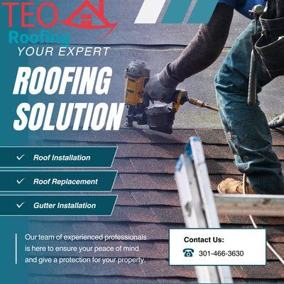 Teo Construction - Your Trusted Home Experts!
 Need top-notch roofing, siding, gutter, or window services? Look no further!