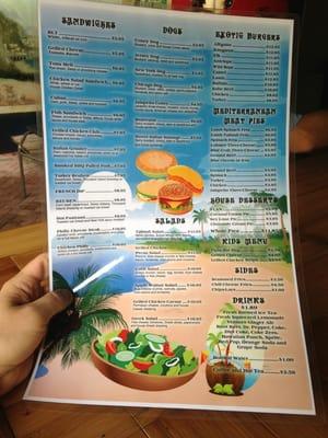 The menu!  Fresh!