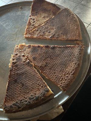 Burnt pizza