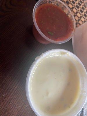 Queso and salsa