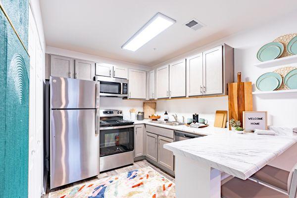 Kitchen with Energy-Efficient Appliances.