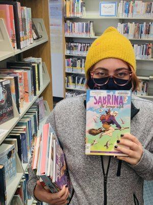 Exploring the Graphic novel section.