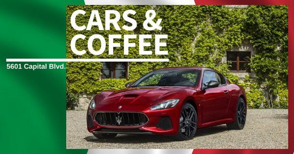 #CarsandCoffee at Leith Maserati of Raleigh, the 2nd Saturday of every month. 5601 Capital Blvd.