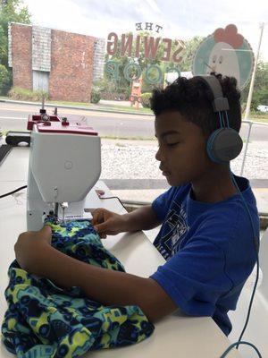 Boys and girls ages 7+ are welcome to take classes at The Sewing Coop.