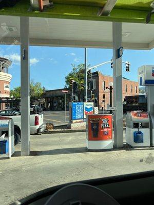 Gas pumps and sky high gas prices