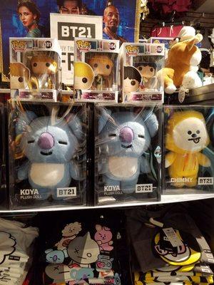 BTS Merch.   I bought 3 Funko Pop Dolls @25$. I want a   Koya Plushie next.