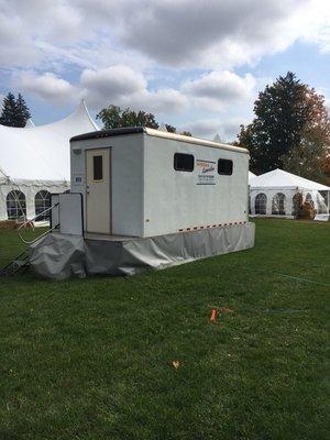 Couple quick snapshots of 2 of outdoor restroom trailer models; serving needs of anywhere from 50- 500 guests.