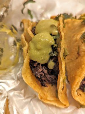 Barbacoa Tacos + Salsa Verde