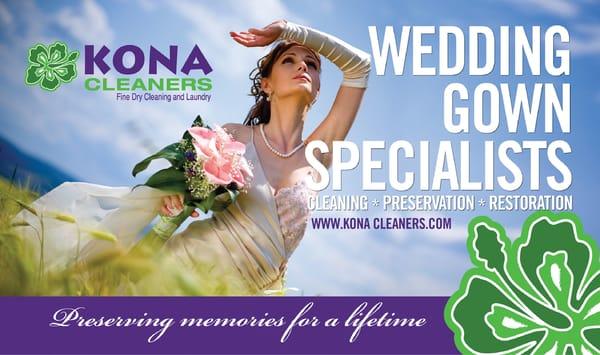 We specialize in wedding gown cleaning