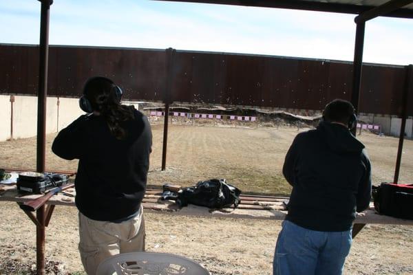 Typical range view at the 50 yard stand-up area.