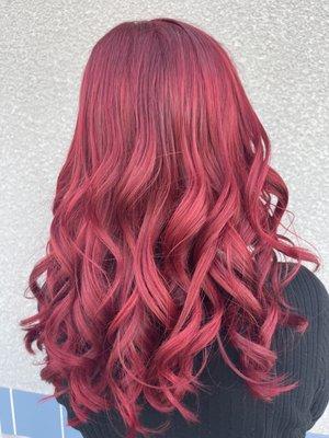 First visit, color correction to this beautiful vivid red