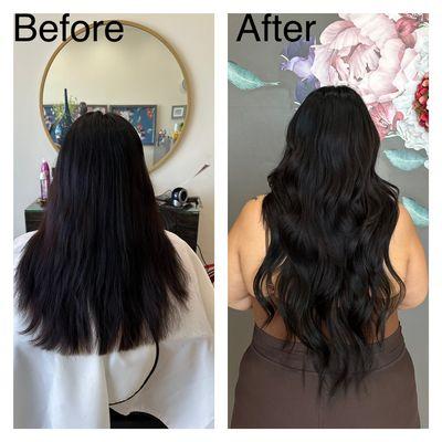 20"hair extensions before and after ~