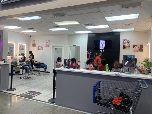 Inside Walmart Honolulu next to customer service