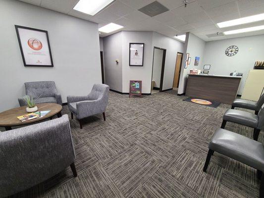 Clean and spacious waiting area