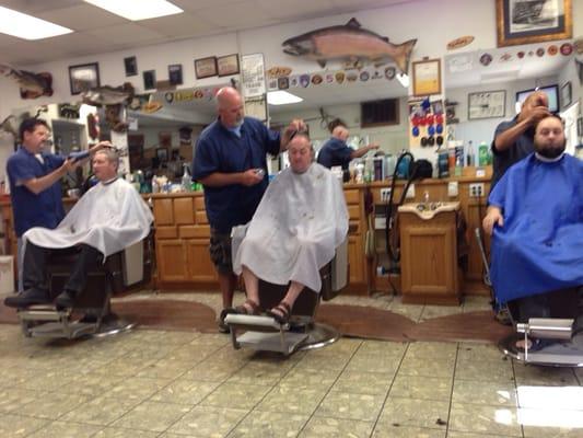 Howard's Barber Shop has a nice old barber shop feel.