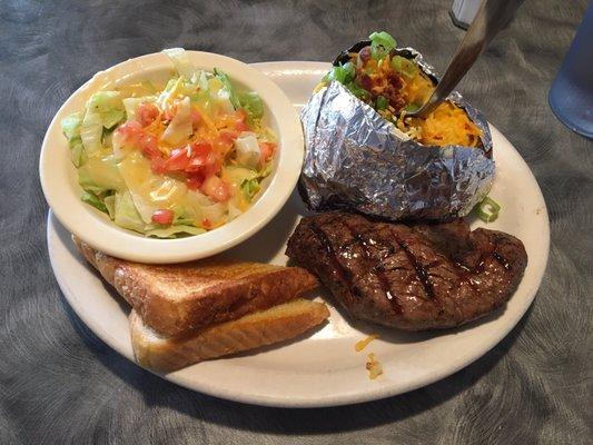 Friday lunch special. Steak & potato were cooked perfectly.