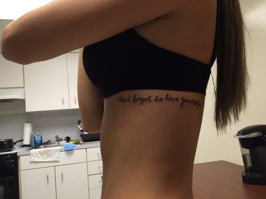 don't forget to love yourself, done by Ron