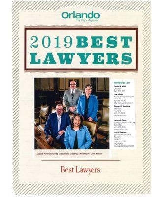 2019 Best Lawyer in Orlando