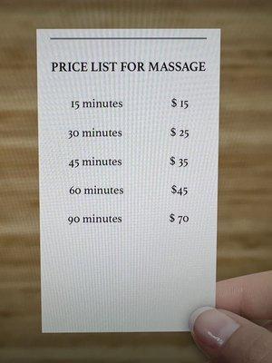 Price list