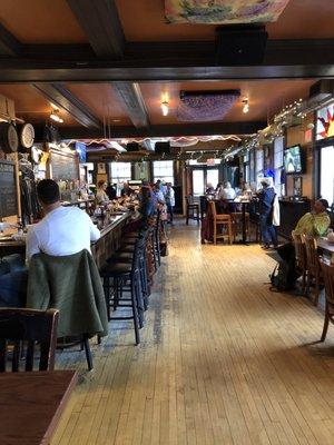 Large bar and great natural light from big windows