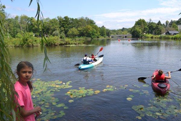 Our young environmentalists out on the water during our nature program.