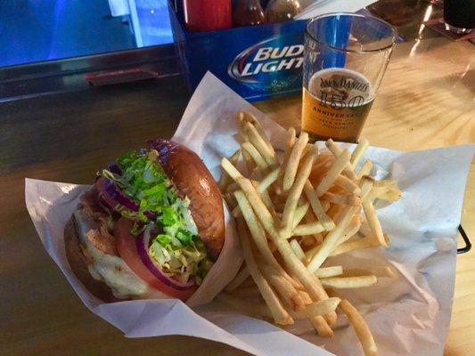 Chicken sandwich and cream ale. Yum.